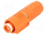 Connector: DC supply; female; SurLok Plus; 120A; 1kV; PIN: 1; orange AMPHENOL