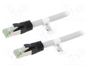Cable; CEE 7/7 (E/F) plug angled,IEC C13 female; PVC; 2.5m; 10A Goobay