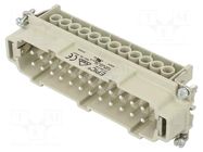 Connector: HDC; contact insert; male; EPIC H-BE; PIN: 24; 16A; 500V LAPP