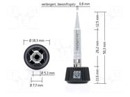 Tip; pin; 0.8mm; longlife; for soldering station ERSA