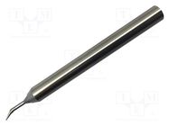 Tip; elongated,bent conical; 0.4mm; 471°C; for soldering station METCAL