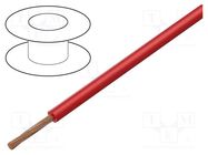 Wire; H05V-K,LgY; stranded; Cu; 0.35mm2; PVC; red neon; 300V,500V BQ CABLE