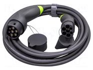 Cable: eMobility; 480V; 11kW; IP54; three-phase; Type 2,both sides GREEN CELL