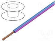 Wire; H05V-K,LgY; stranded; Cu; 0.5mm2; PVC; blue-pink; 300V,500V BQ CABLE