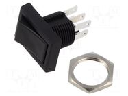 ROCKER; DPDT; Pos: 2; ON-ON; 3A/125VAC; 3A/28VDC; none; 11.3x12.06mm TE Connectivity