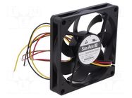 Fan: DC; axial; 24VDC; 80x80x15mm; 70.8m3/h; 37dBA; ball; 5000rpm SANYO DENKI