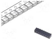 Connector: pin strips; socket; female; horizontal; 1mm; SMT GCT