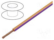 Wire; H05V-K,LgY; stranded; Cu; 0.35mm2; PVC; orange-violet; 200m BQ CABLE