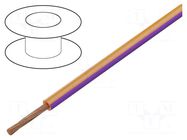 Wire; H05V-K,LgY; stranded; Cu; 0.35mm2; PVC; orange-violet; 200m BQ CABLE