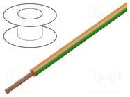 Wire; H05V-K,LgY; stranded; Cu; 0.35mm2; PVC; orange-green; 200m BQ CABLE