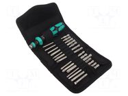Hex key,square,Phillips,slot,Torx®; case; 15pcs. WERA