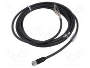 Connection lead; M12; PIN: 8; straight; 5m; plug; 30VAC; 2A; Y; IP67 SICK