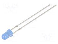 LED; blue; 3mm; 330÷500mcd; 40°; Front: convex; 2.9÷3.4VDC; -30÷85°C OPTOSUPPLY