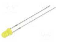 LED; yellow; 3mm; 220÷330mcd; 40°; Front: convex; 2.1÷2.6VDC; 78mW OPTOSUPPLY