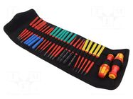 Kit: screwdrivers; insulated; 1kVAC; case; 26pcs. WERA