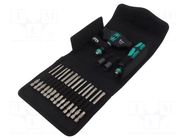 Kit: screwdrivers; Kit: screwdriver bits,screwdriving grip; case WERA