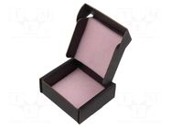 Box with foam; ESD; 60x60x25mm; Features: conductive; cardboards EUROSTAT GROUP
