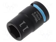 Socket; 6-angles,socket spanner,impact; HEX 11mm; 3/8"; IMPAKTOR WERA