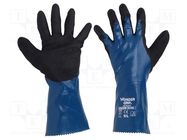 Protective gloves; Size: 9,L; blue; nitryl,polyamide; Oil Guard WONDER GRIP