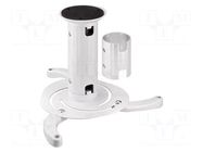 Ceiling mount; white; adjustable; 10kg; Hmin: 130mm; Hmax: 200mm Goobay