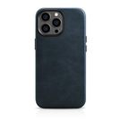 iCarer Oil Wax Premium Leather Case iPhone 14 Pro Max Magnetic Leather Case with MagSafe Dark Blue (WMI14220704-BU), iCarer
