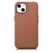 iCarer Case Leather Case Cover for iPhone 14 Brown (WMI14220705-BN) (MagSafe Compatible), iCarer