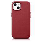 iCarer Case Leather cover case made of genuine leather for iPhone 14 red (WMI14220705-RD) (compatible with MagSafe), iCarer
