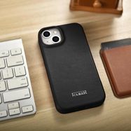 iCarer CE Premium Leather Folio Case iPhone 14 Plus Magnetic Flip Leather Folio Case MagSafe black (WMI14220715-BK), iCarer
