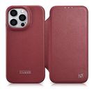 iCarer CE Premium Leather Folio Case iPhone 14 Pro Max Magnetic Flip Cover MagSafe Red (WMI14220716-RD), iCarer