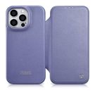 iCarer CE Premium Leather Folio Case iPhone 14 Pro Max Magnetic Flip Leather Folio Case MagSafe Light Purple (WMI14220716-LP), iCarer