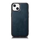 iCarer Leather Oil Wax case covered with natural leather for iPhone 14 Plus blue (WMI14220719-BU), iCarer