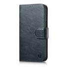iCarer Oil Wax Wallet Case 2in1 Cover iPhone 14 Pro Anti-RFID Leather Flip Case Blue (WMI14220722-BU), iCarer