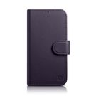 iCarer Wallet Case 2in1 Case iPhone 14 Leather Flip Cover Anti-RFID Dark Purple (WMI14220725-DP), iCarer