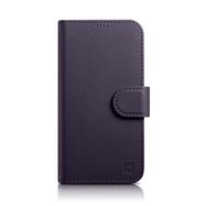 iCarer Wallet Case 2in1 Cover iPhone 14 Pro Anti-RFID Leather Flip Case Dark Purple (WMI14220726-DP), iCarer