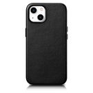 iCarer Case Leather cover for iPhone 14 Plus genuine leather case black (compatible with MagSafe), iCarer