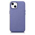 iCarer Case Leather Cover Genuine Leather iPhone 14 Plus Light Purple (MagSafe Compatible), iCarer