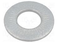 Washer; internally serrated; M10; D=22mm; h=2.75mm; spring steel BOSSARD