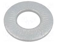 Washer; internally serrated; M10; D=22mm; h=2.75mm; spring steel BOSSARD