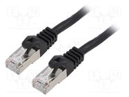 Patch cord; F/UTP; 6; stranded; CCA; PVC; black; 1m; 26AWG; Cores: 8 LANBERG