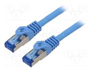 Patch cord; S/FTP; 6a; stranded; CCA; LSZH; blue; 5m; 26AWG; Cores: 8 LANBERG