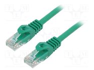 Patch cord; U/UTP; 5e; stranded; CCA; PVC; green; 0.25m; 26AWG; 1pcs. LANBERG