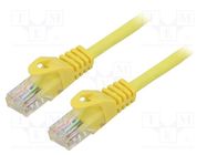 Patch cord; U/UTP; 5e; stranded; CCA; PVC; yellow; 1m; 26AWG; Cores: 8 LANBERG