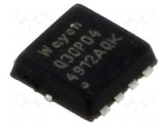 Transistor: P-MOSFET; unipolar; -40V; -30A; Idm: -120A; 21W WAYON