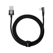 Baseus MVP 2 Elbow angled cable with side USB / Lightning plug 2m 2.4A black (CAVP000101), Baseus