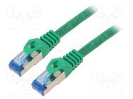 Patch cord; S/FTP; 6a; stranded; CCA; LSZH; green; 0.5m; 26AWG LANBERG