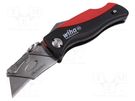 Knife; universal; Overall len: 160mm; Blade length: 28mm; folding WIHA