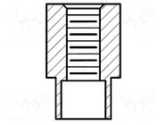 Screwed spacer sleeve; 9.53mm; Int.thread: UNC2-56; cylindrical KEYSTONE