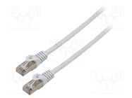 Patch cord; F/UTP; 5e; stranded; CCA; PVC; grey; 3m; 26AWG; Cores: 8 LANBERG