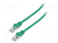 Patch cord; F/UTP; 6; stranded; CCA; PVC; green; 3m; 26AWG; Cores: 8 LANBERG