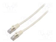 Patch cord; F/UTP; 6; stranded; CCA; PVC; white; 2m; 26AWG; Cores: 8 LANBERG
